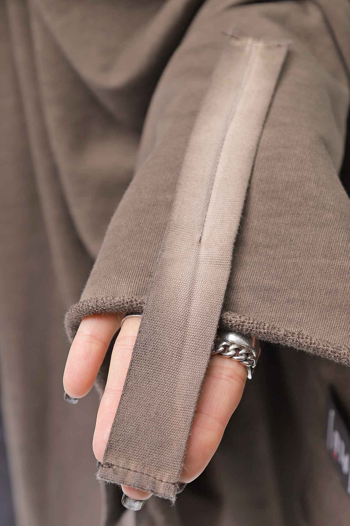 【PLÜ】 COTTON SWEAT MEGA STOLE PL16S_CHOCOLATE