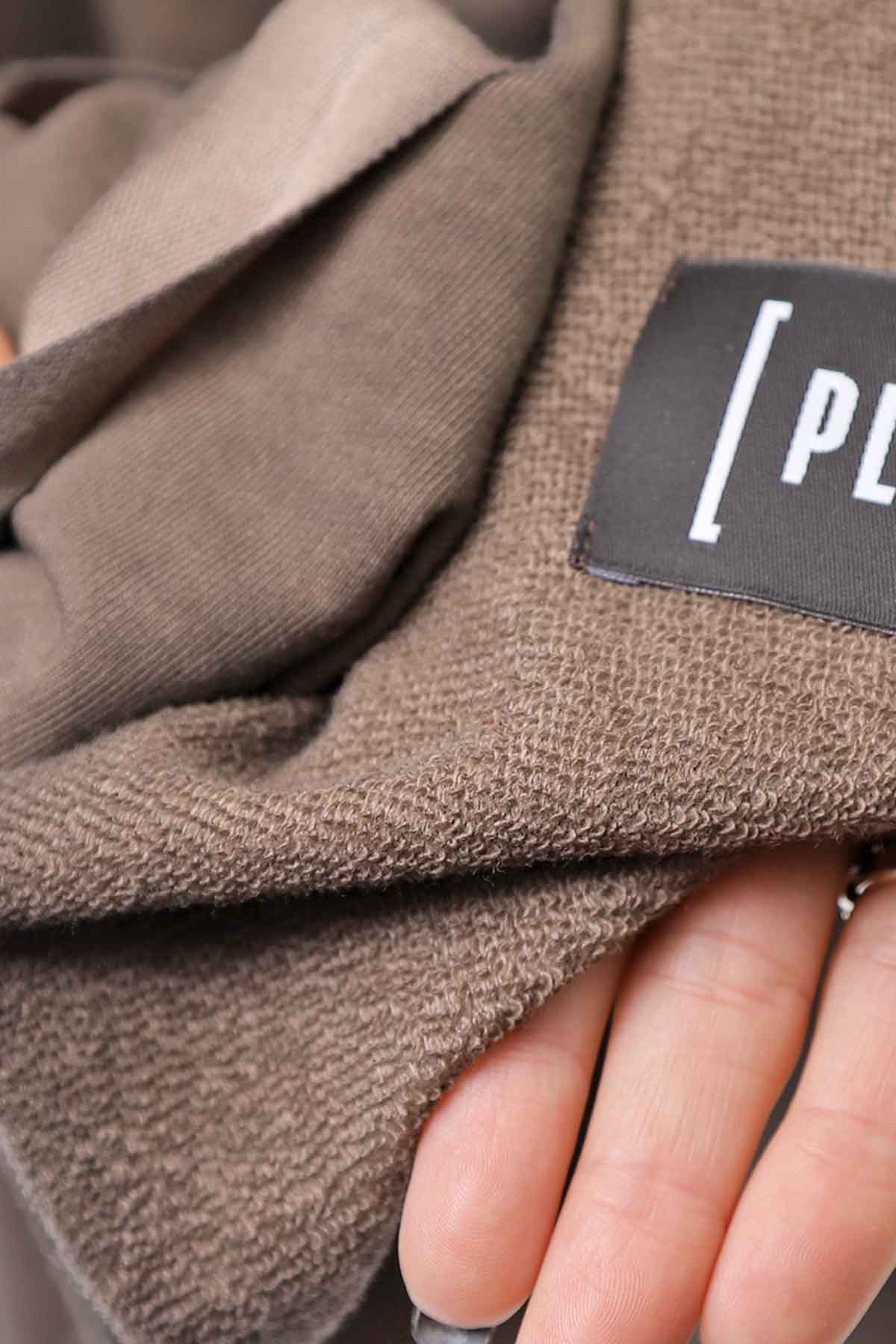 【PLÜ】 COTTON SWEAT MEGA STOLE PL16S_CHOCOLATE