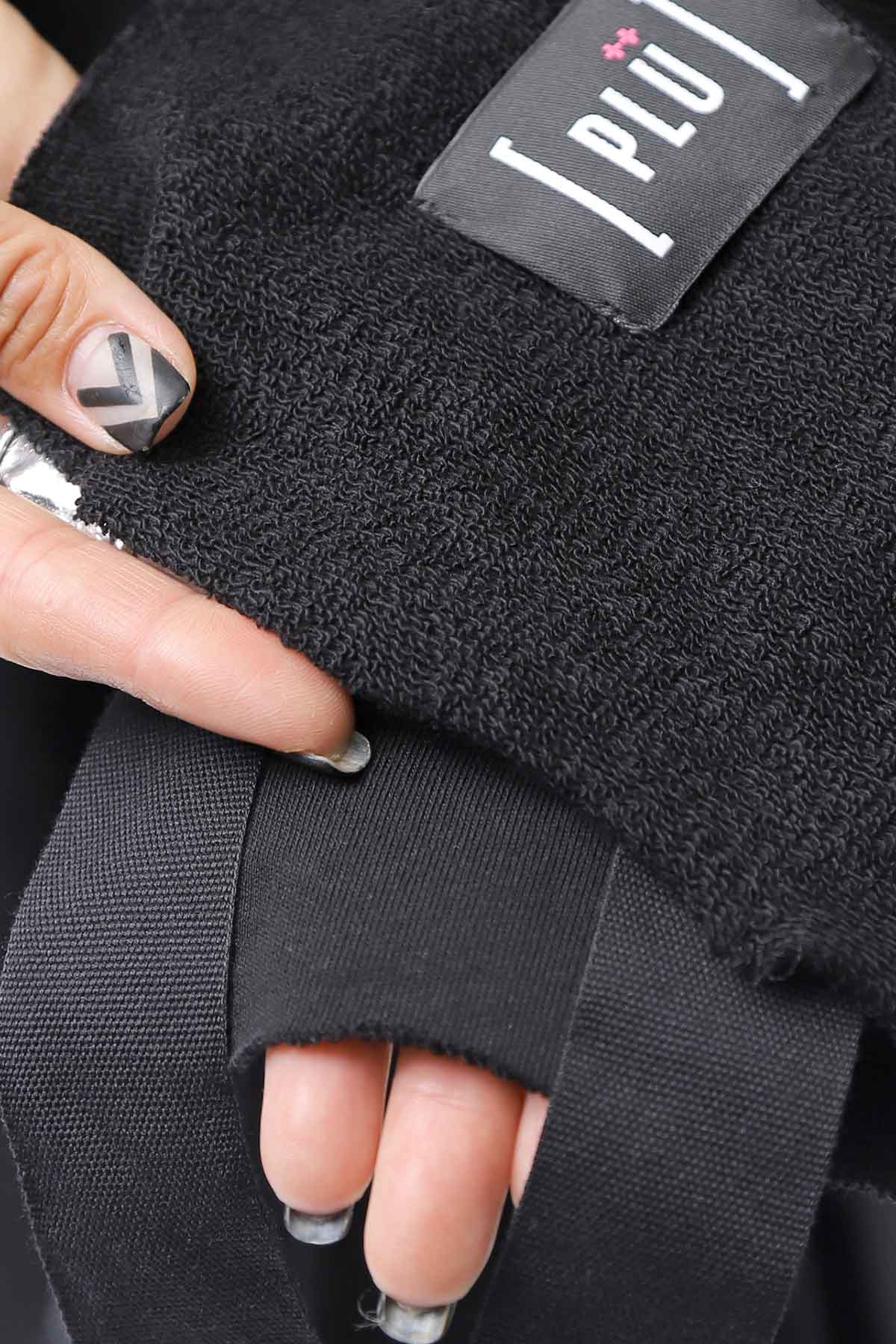 【PLÜ】 COTTON SWEAT MEGA STOLE PL16S_BLACK