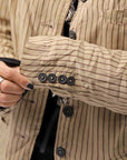 【RUNDHOLZ】 VINTAGE-DYED STRIPED SHIRT JACKET_CLAY CLOUD STRIPE