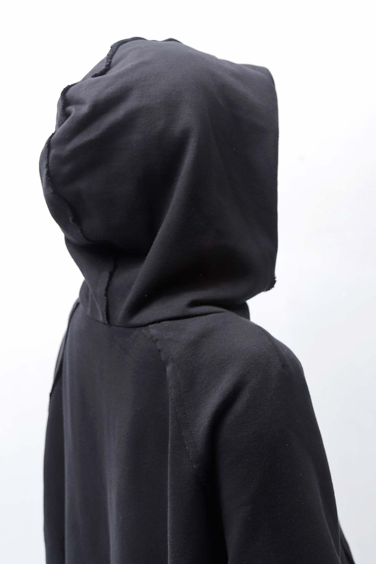 【studio b3】 BACK LAYERED SWEAT ZIP-UP HOODIE MPB1877_BLACK