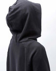 【studio b3】 BACK LAYERED SWEAT ZIP-UP HOODIE MPB1877_BLACK