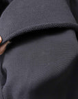 【studio b3】 BACK LAYERED SWEAT ZIP-UP HOODIE MPB1877_BLACK