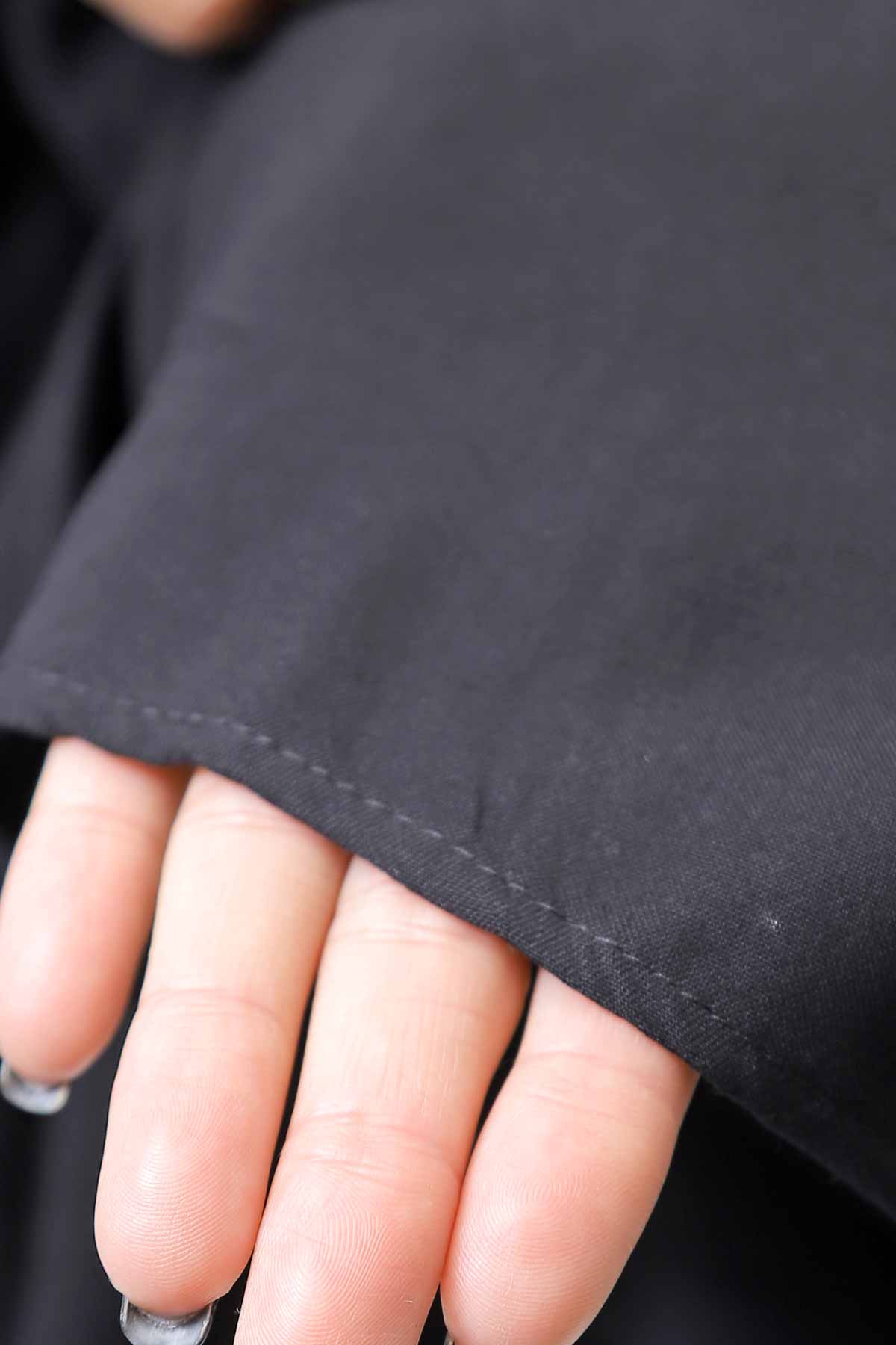 【studio b3】 BACK LAYERED SWEAT ZIP-UP HOODIE MPB1877_BLACK