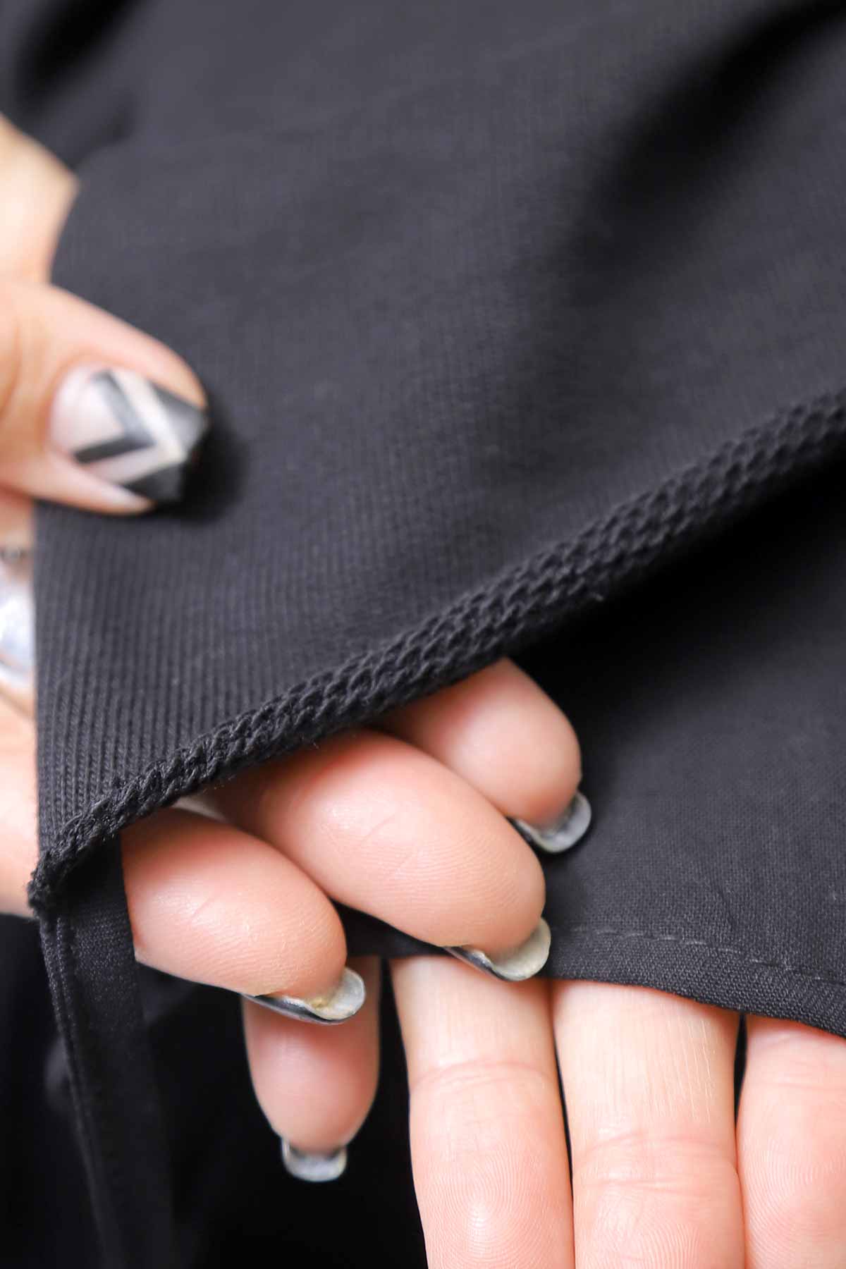 【studio b3】 BACK LAYERED SWEAT ZIP-UP HOODIE MPB1877_BLACK