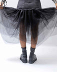 【PLÜ】 TULLE DENIM SKIRT PL10_BLACK