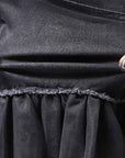 【PLÜ】 TULLE DENIM SKIRT PL10_BLACK