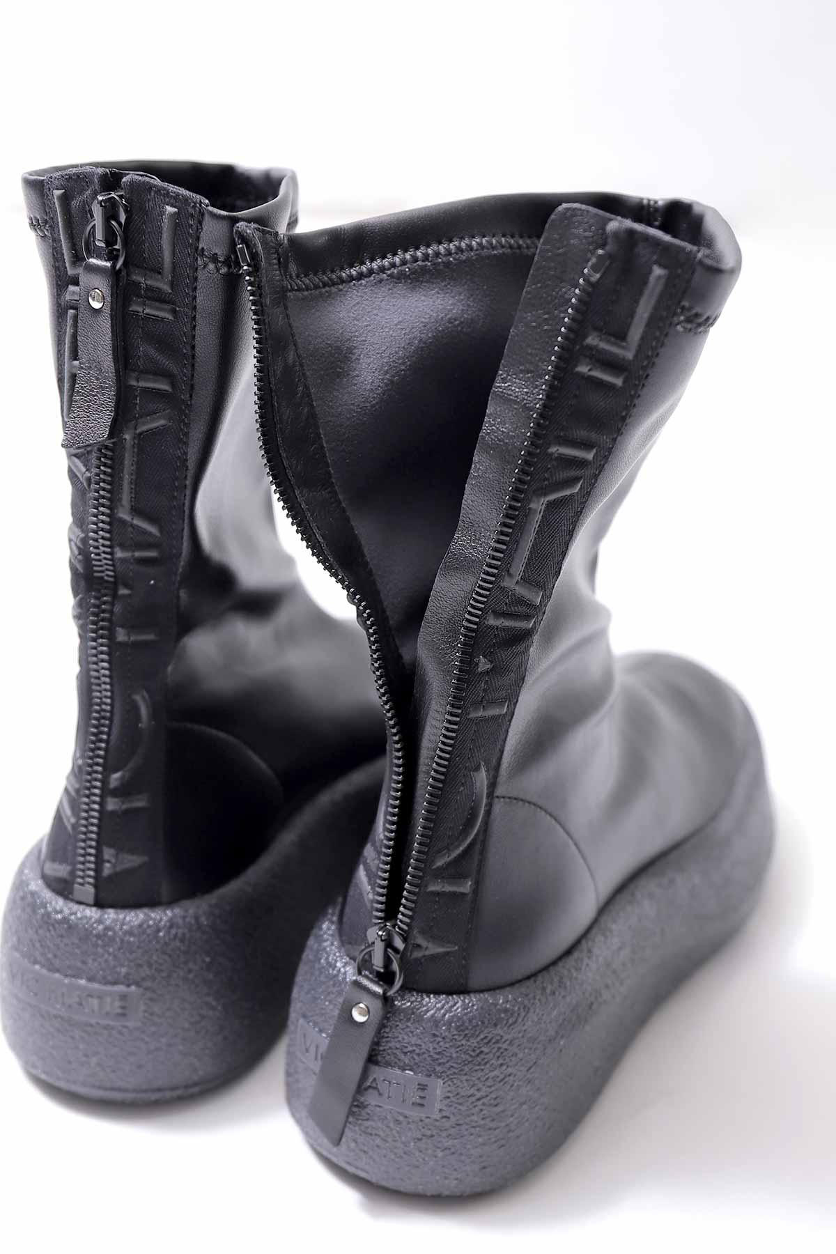 【VIC MATIE】 ECO STRETCH LEATHER SNEAKER BOOTS 2310D_BLACK