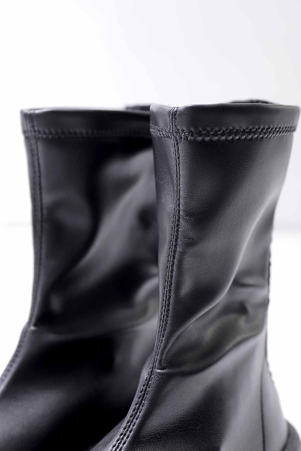 【VIC MATIE】 ECO STRETCH LEATHER SNEAKER BOOTS 2310D_BLACK