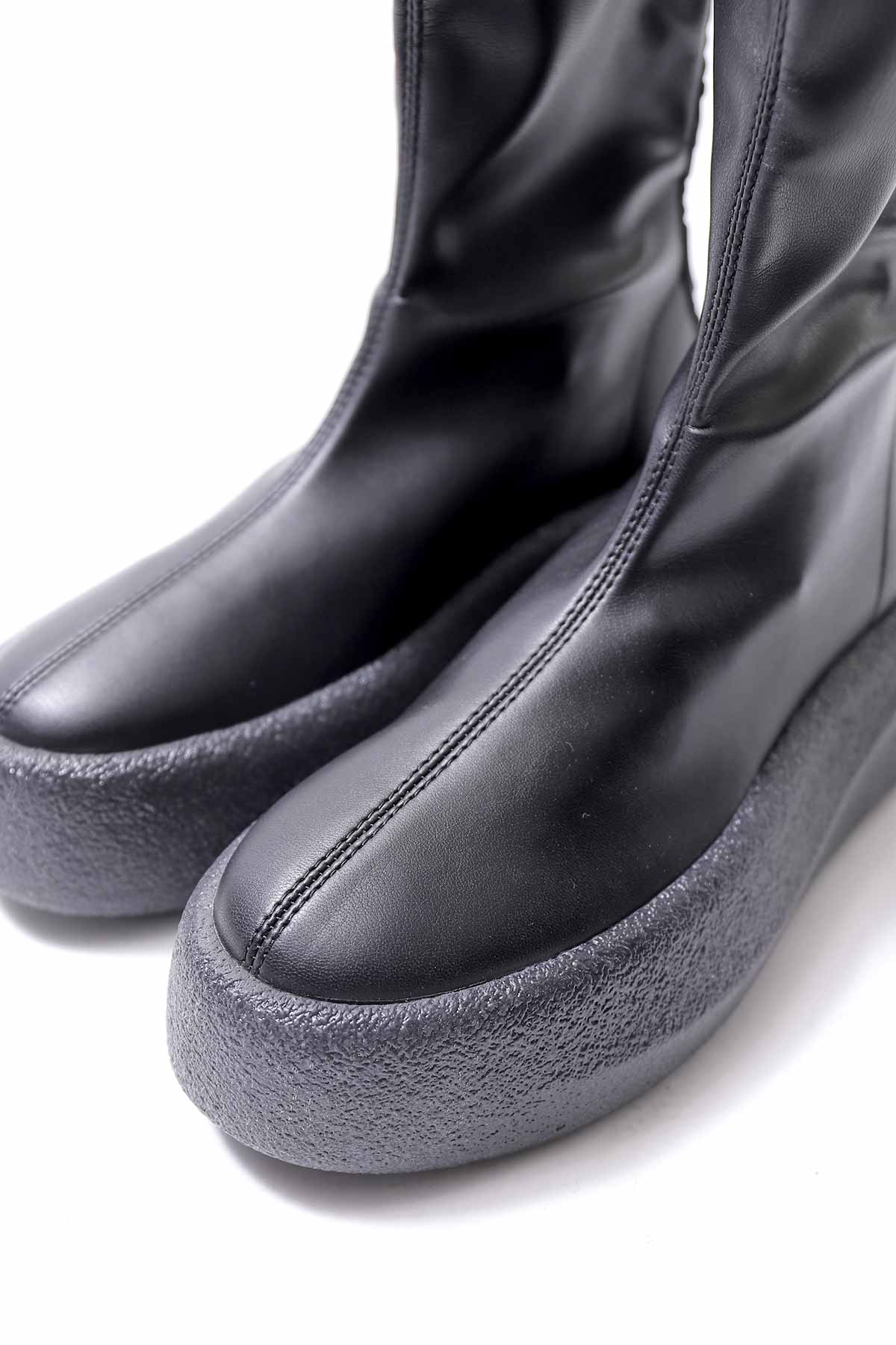 【VIC MATIE】 ECO STRETCH LEATHER SNEAKER BOOTS 2310D_BLACK