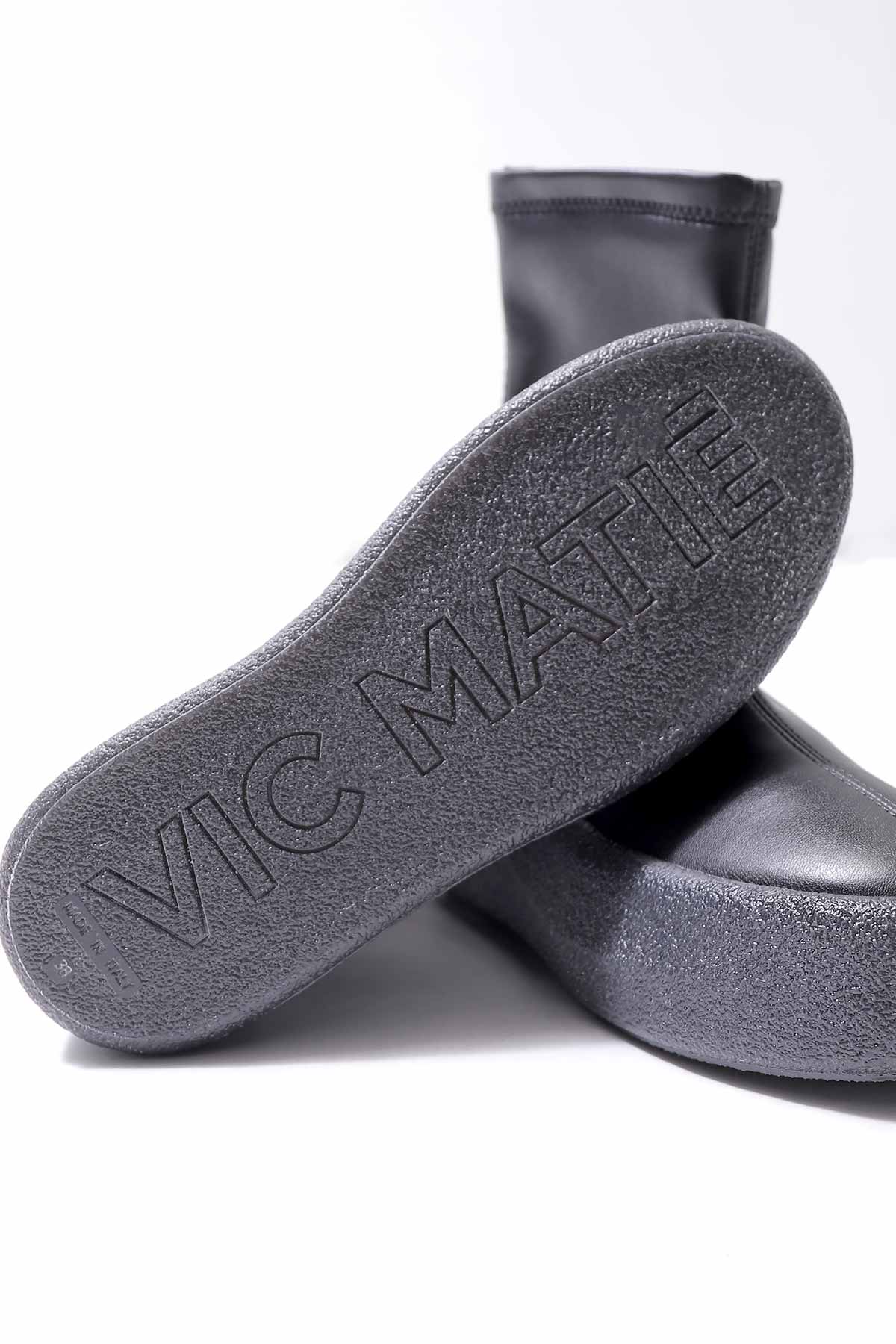【VIC MATIE】 ECO STRETCH LEATHER SNEAKER BOOTS 2310D_BLACK