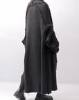 【RUNDHOLZ】 OVERSIZED GRUNGE SILK KNIT CARDIGAN COAT_BLACK