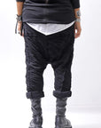 【studio b3】 UNISEX CRINKLED SOFT COTTON PANTS RBB1972_BLACK