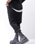 【studio b3】 UNISEX CRINKLED SOFT COTTON PANTS RBB1972_BLACK