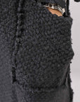【RUNDHOLZ】 OVERSIZED GRUNGE SILK KNIT CARDIGAN COAT_BLACK