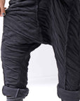 【studio b3】 UNISEX CRINKLED SOFT COTTON PANTS RBB1972_BLACK
