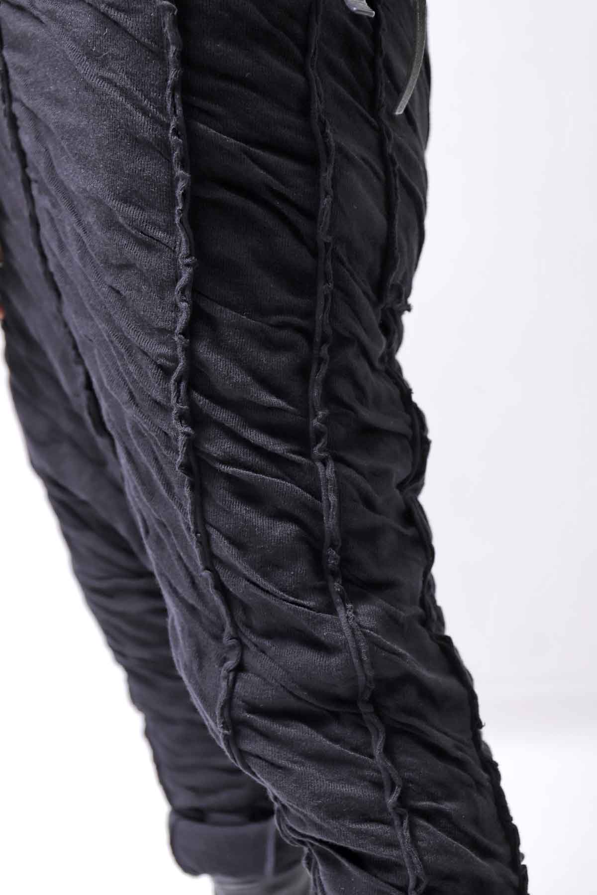 【studio b3】 UNISEX CRINKLED SOFT COTTON PANTS RBB1972_BLACK