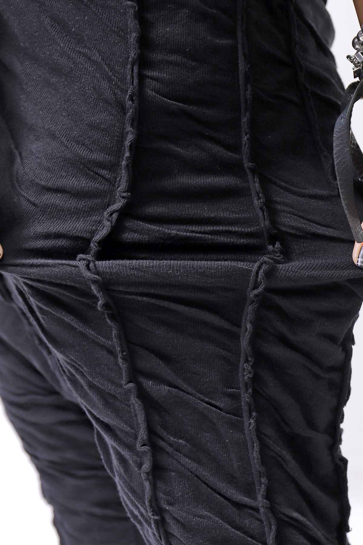 【studio b3】 UNISEX CRINKLED SOFT COTTON PANTS RBB1972_BLACK