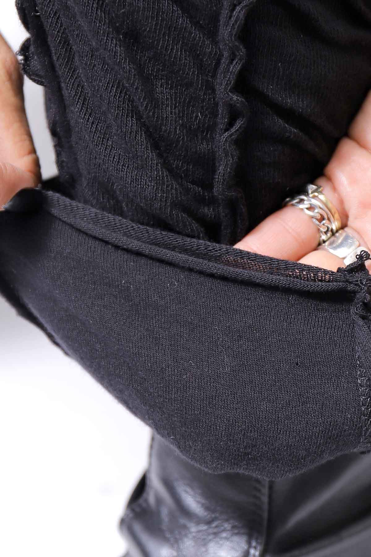 【studio b3】 UNISEX CRINKLED SOFT COTTON PANTS RBB1972_BLACK