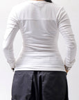 【thom/krom】 COTTON MODAL SLIM FIT RIB TOP WTS530_WHITE