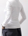 【thom/krom】 COTTON MODAL SLIM FIT RIB TOP WTS530_WHITE
