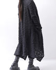 【NOSTRASANTISSIMA】 UNISEX JACQUARD LONG CARDIGAN MW159_BLACK