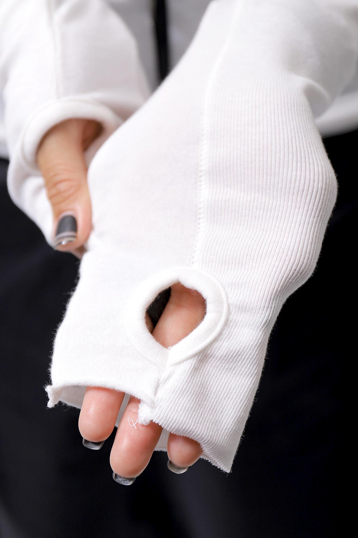 【thom/krom】 COTTON MODAL SLIM FIT RIB TOP WTS530_WHITE