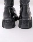 【AGL】 STRETCH LEATHER OVER-THE-KNEE HIGH BOOTS_BLACK