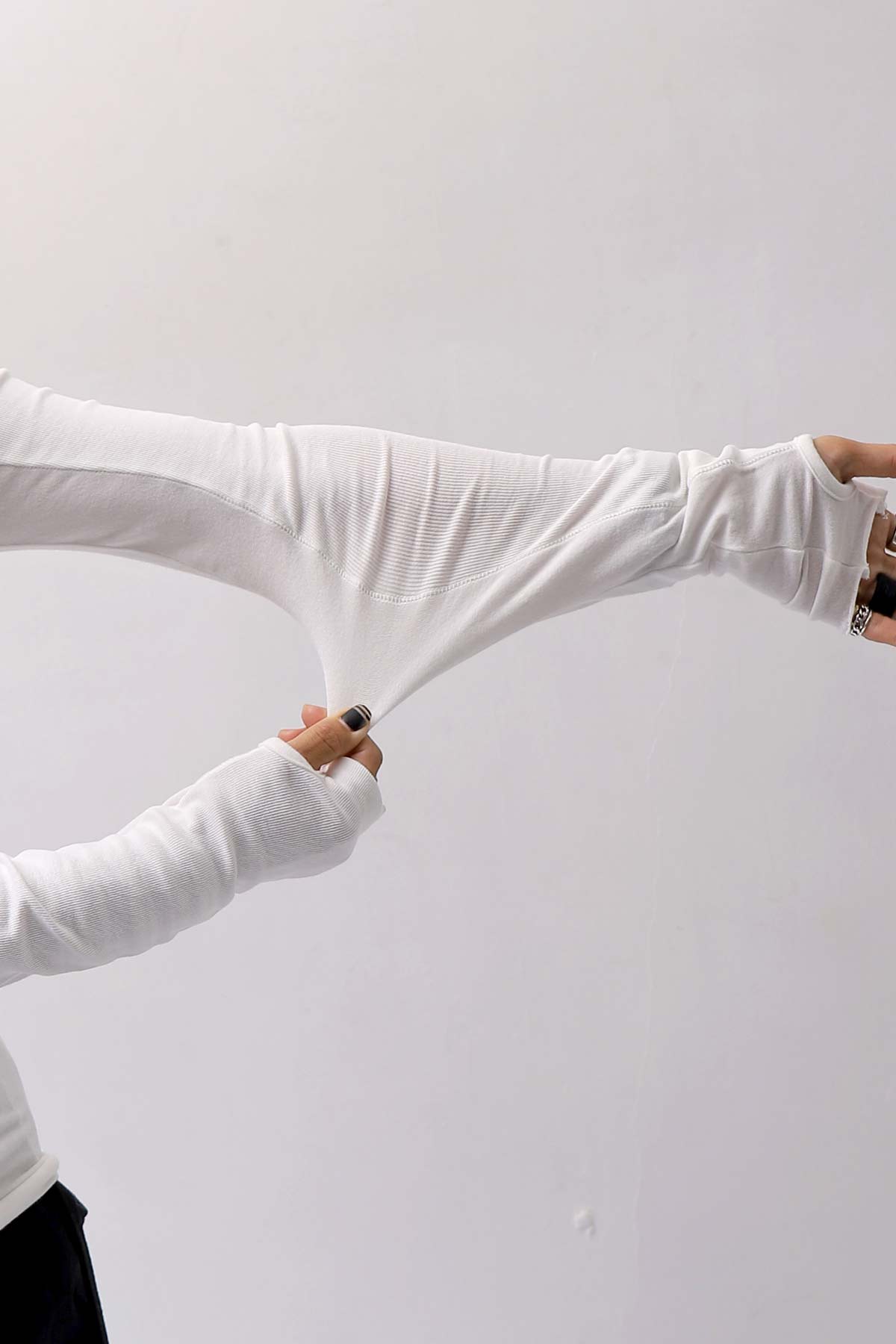 【thom/krom】 COTTON MODAL SLIM FIT RIB TOP WTS530_WHITE