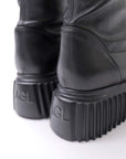 【AGL】 STRETCH LEATHER OVER-THE-KNEE HIGH BOOTS_BLACK