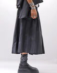 【PLÜ】 SHAPE MEMORY SKIRT PL09_WIDE STRIPE