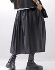 【PLÜ】 SHAPE MEMORY SKIRT PL09_WIDE STRIPE