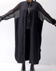 【thom/krom】 2WAY LONG CARDIGAN DRESS WD30_BLACK