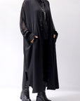 【thom/krom】 2WAY LONG CARDIGAN DRESS WD30_BLACK