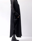 【thom/krom】 2WAY LONG CARDIGAN DRESS WD30_BLACK