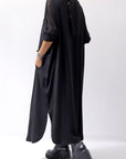 【thom/krom】 2WAY LONG CARDIGAN DRESS WD30_BLACK