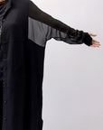 【thom/krom】 2WAY LONG CARDIGAN DRESS WD30_BLACK