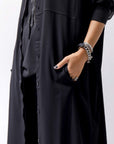 【thom/krom】 2WAY LONG CARDIGAN DRESS WD30_BLACK