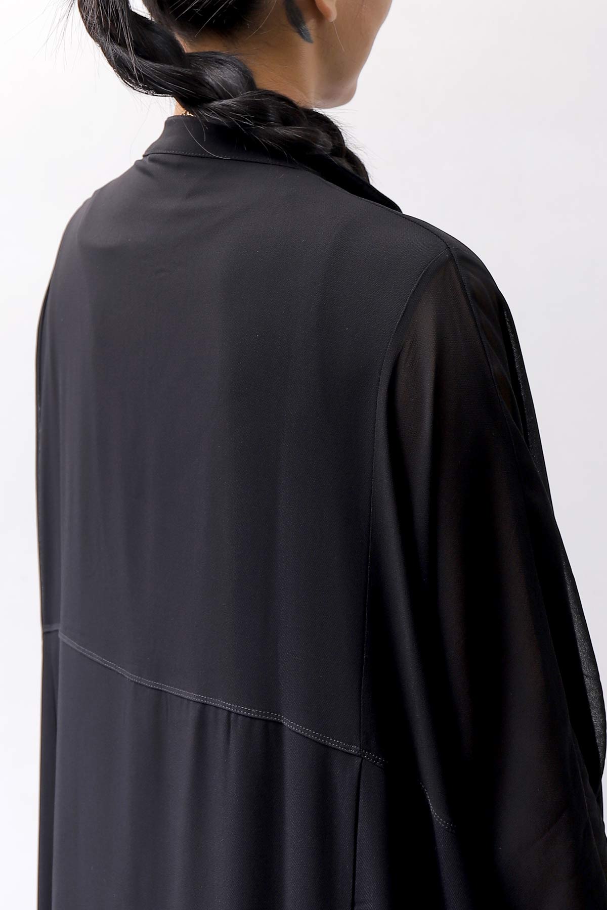 【thom/krom】 2WAY LONG CARDIGAN DRESS WD30_BLACK