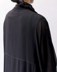 【thom/krom】 2WAY LONG CARDIGAN DRESS WD30_BLACK