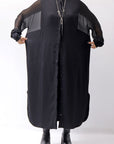 【thom/krom】 2WAY LONG CARDIGAN DRESS WD30_BLACK