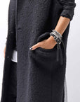 【NOSTRASANTISSIMA】 CASENTINO & TULLE GILET J106_BLACK