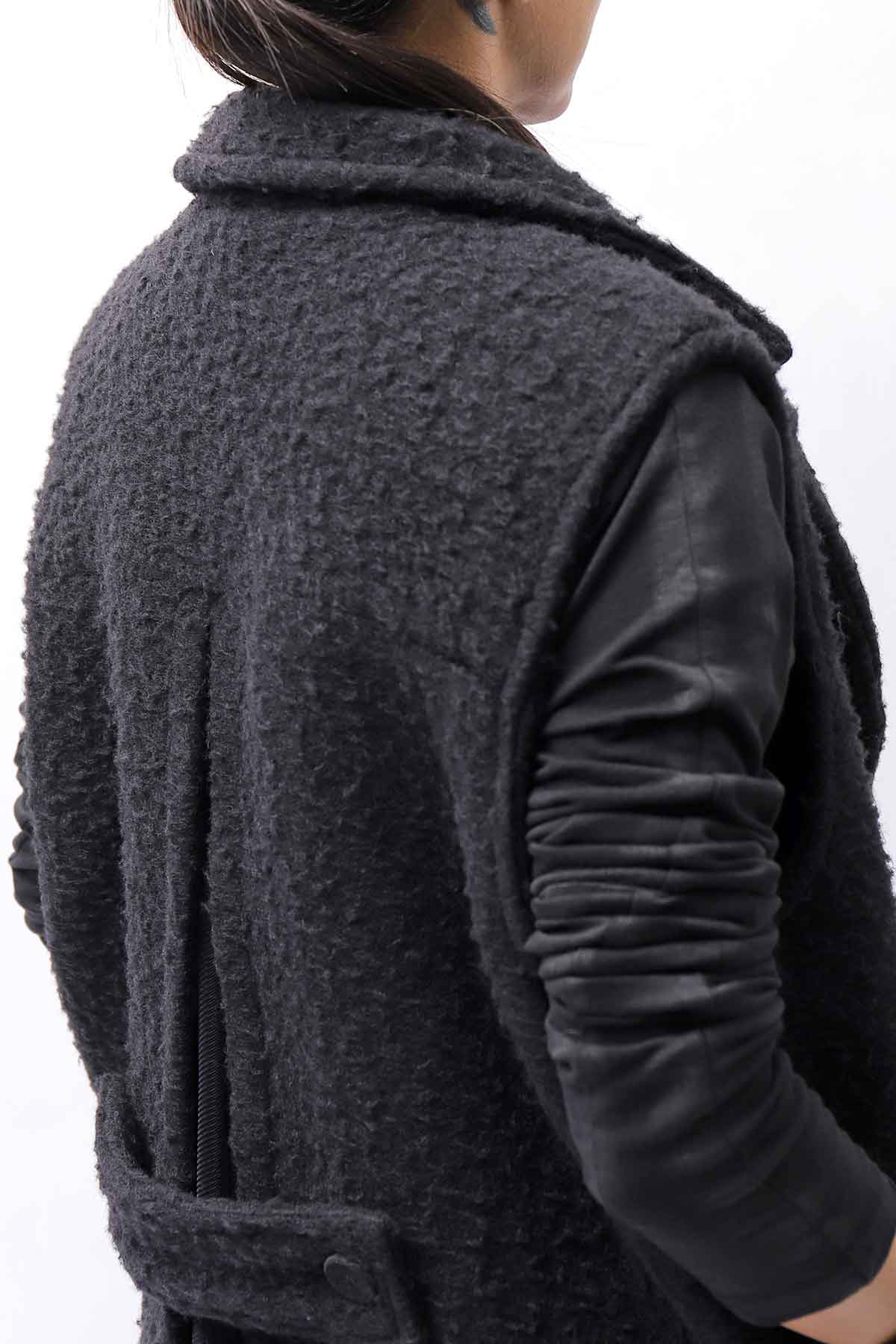 【NOSTRASANTISSIMA】 CASENTINO & TULLE GILET J106_BLACK