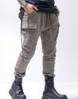 【thom/krom】 UNISEX COTTON WAFFLE RIB PANTS MST384_FOSSIL