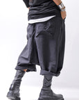 【studio b3】 UNISEX BOX SARROUEL WIDE PANTS RBB1961_BLACK