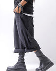 【studio b3】 UNISEX BOX SARROUEL WIDE PANTS RBB1961_BLACK