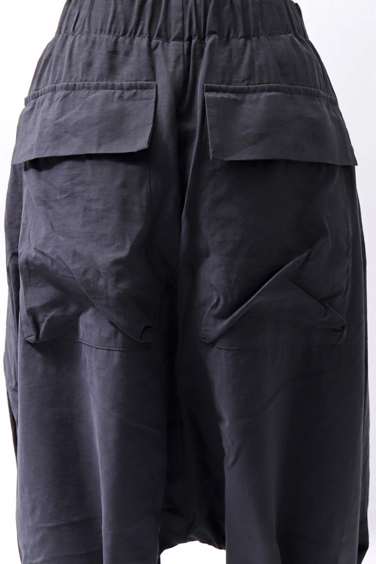 【studio b3】 UNISEX BOX SARROUEL WIDE PANTS RBB1961_BLACK