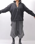 【thom/krom】 FRONT ZIP SWEAT TOPS WS498_BLACK