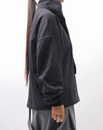 【thom/krom】 FRONT ZIP SWEAT TOPS WS498_BLACK