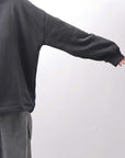 【thom/krom】 FRONT ZIP SWEAT TOPS WS498_BLACK